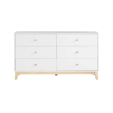 Alaterre Furniture MOD 60"W 6-Drawer Double Dresser AJMD0320WH